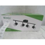 Kimjo Ceiling Light, Model (D0395) 4 Way, Rotating, Black, Unchecked & Boxed. RRP £39.