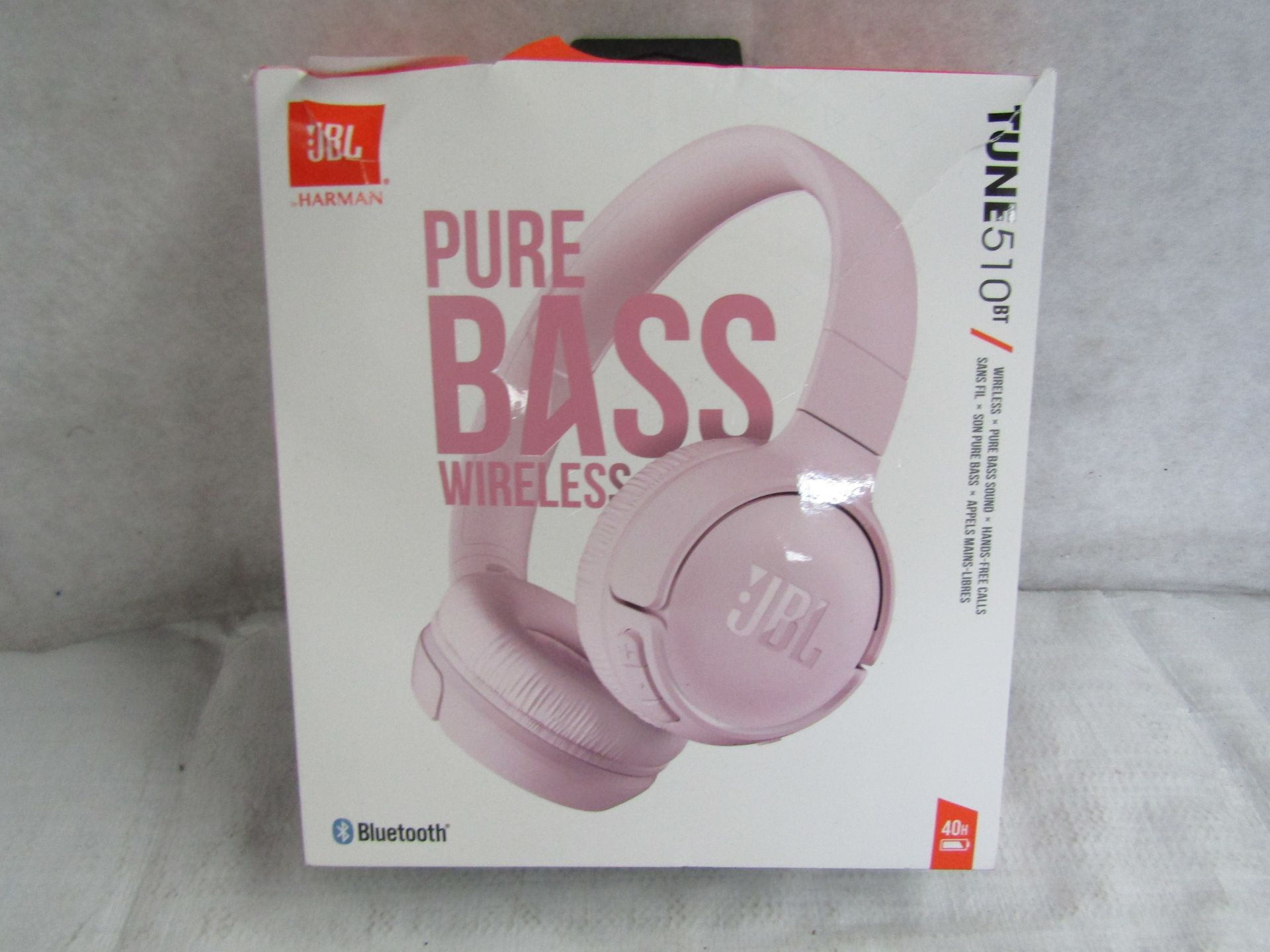 Jbl Pure Bass Wireless Headphones, Unchecked & Boxed. RRP £28