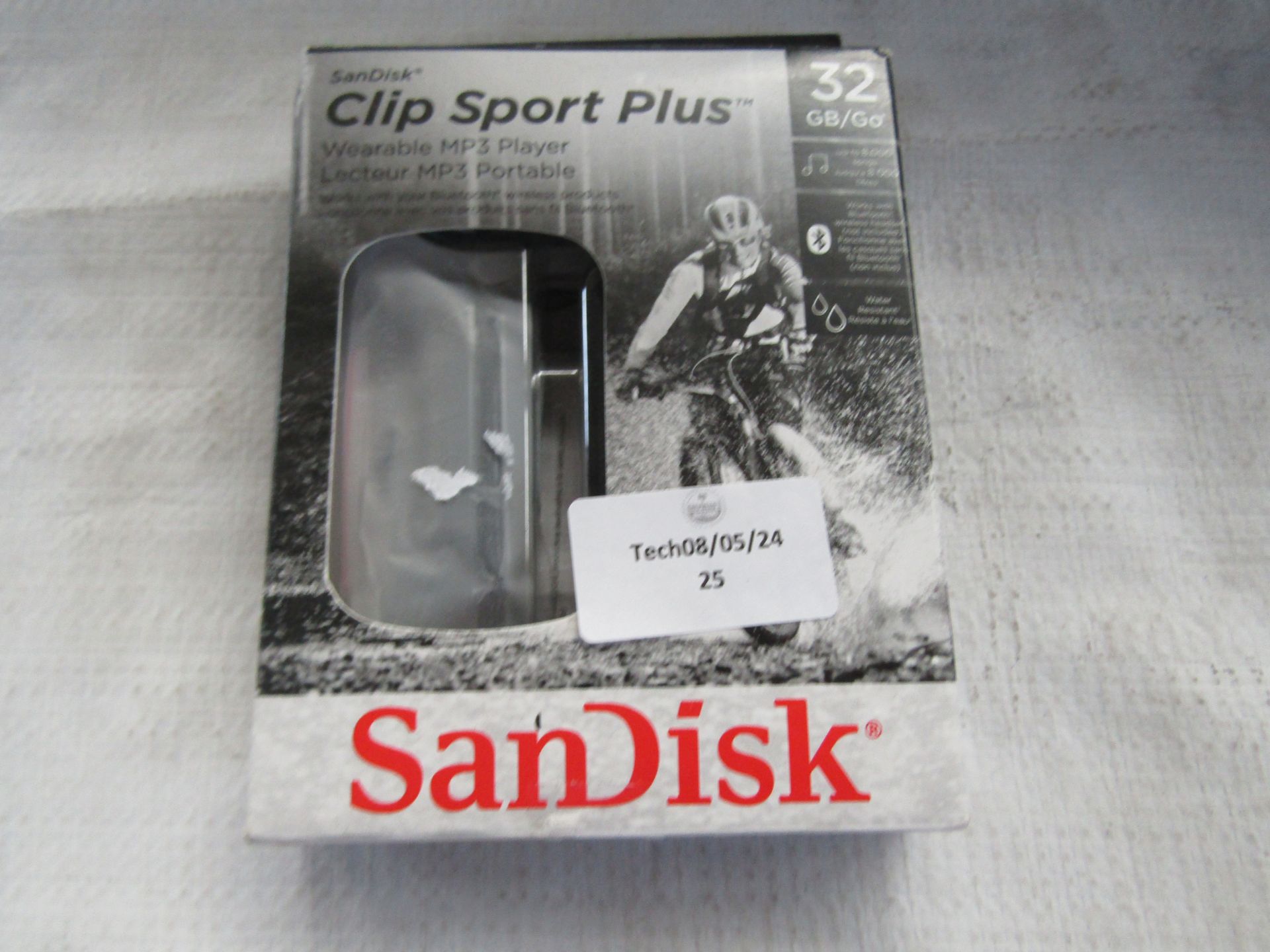 Sandisk 32GB Clip Sport Plus Wearable MP3 Player - Unchecked & Boxed - RRP CIRCA £48.78