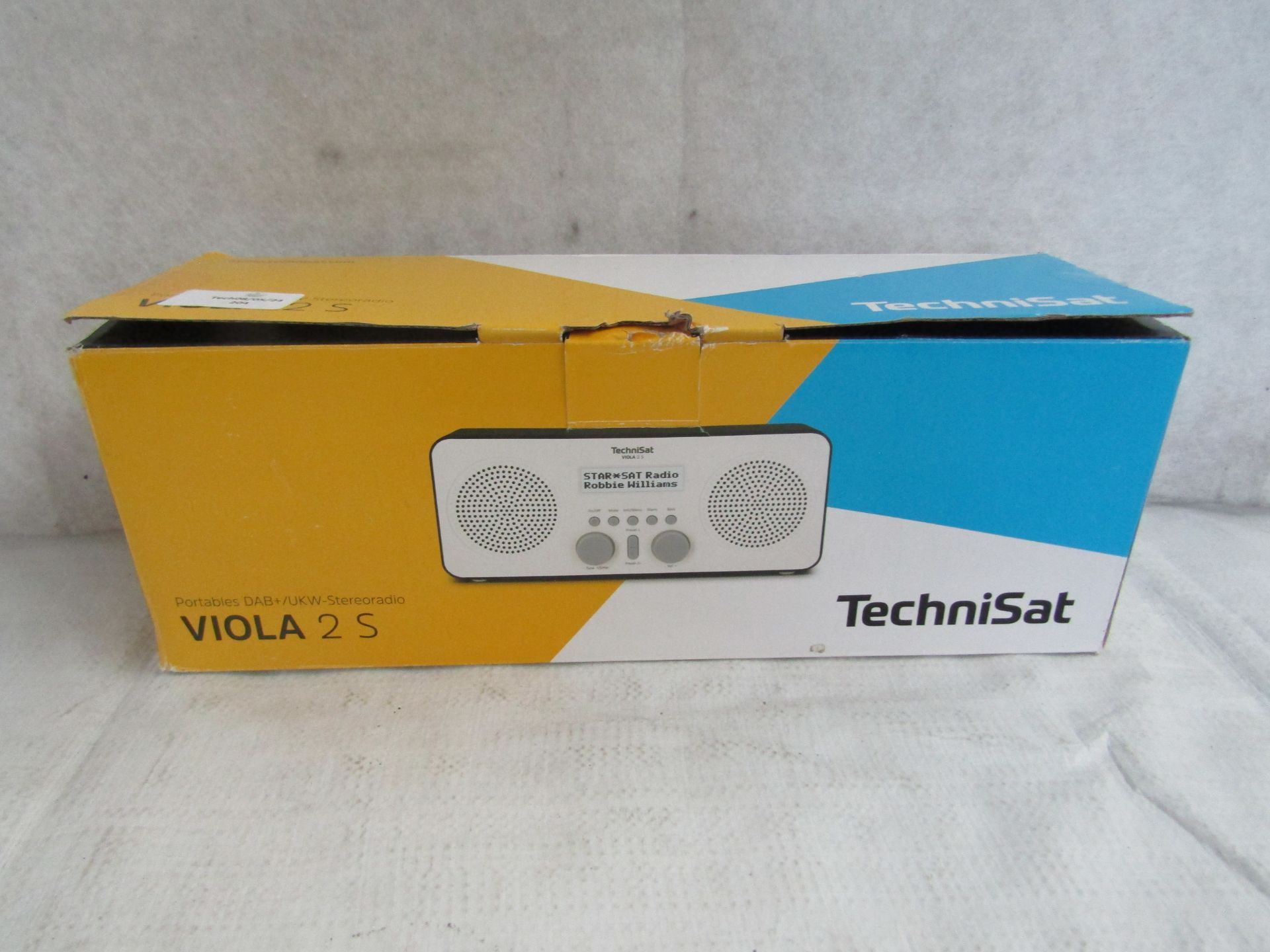 Techniset Viola 2 s Portable Dab Stereo Radio, Unchecked & Boxed. RRP £19.99