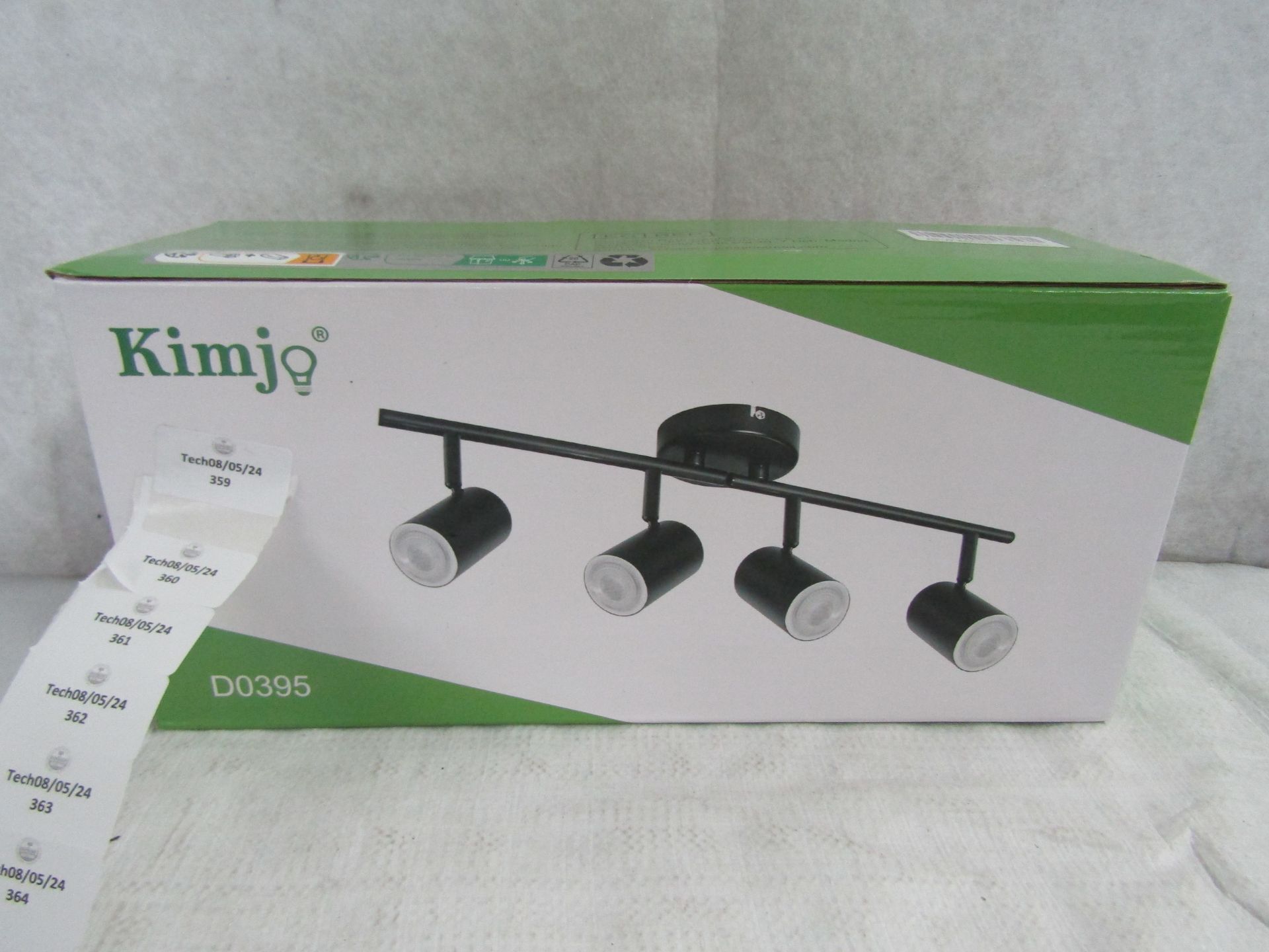 Kimjo Ceiling Light, Model (D0395) 4 Way, Rotating, Black, Unchecked & Boxed. RRP £39.