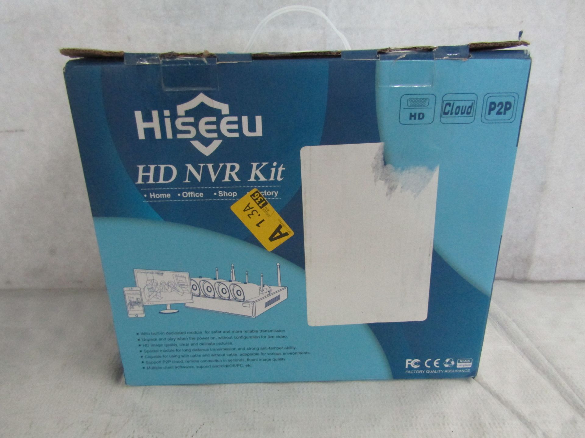 Hiseeu HD NVR Kit P2P CCTV Expandable Wireless Security System - Unchecked & Boxed - RRP CIRCA £