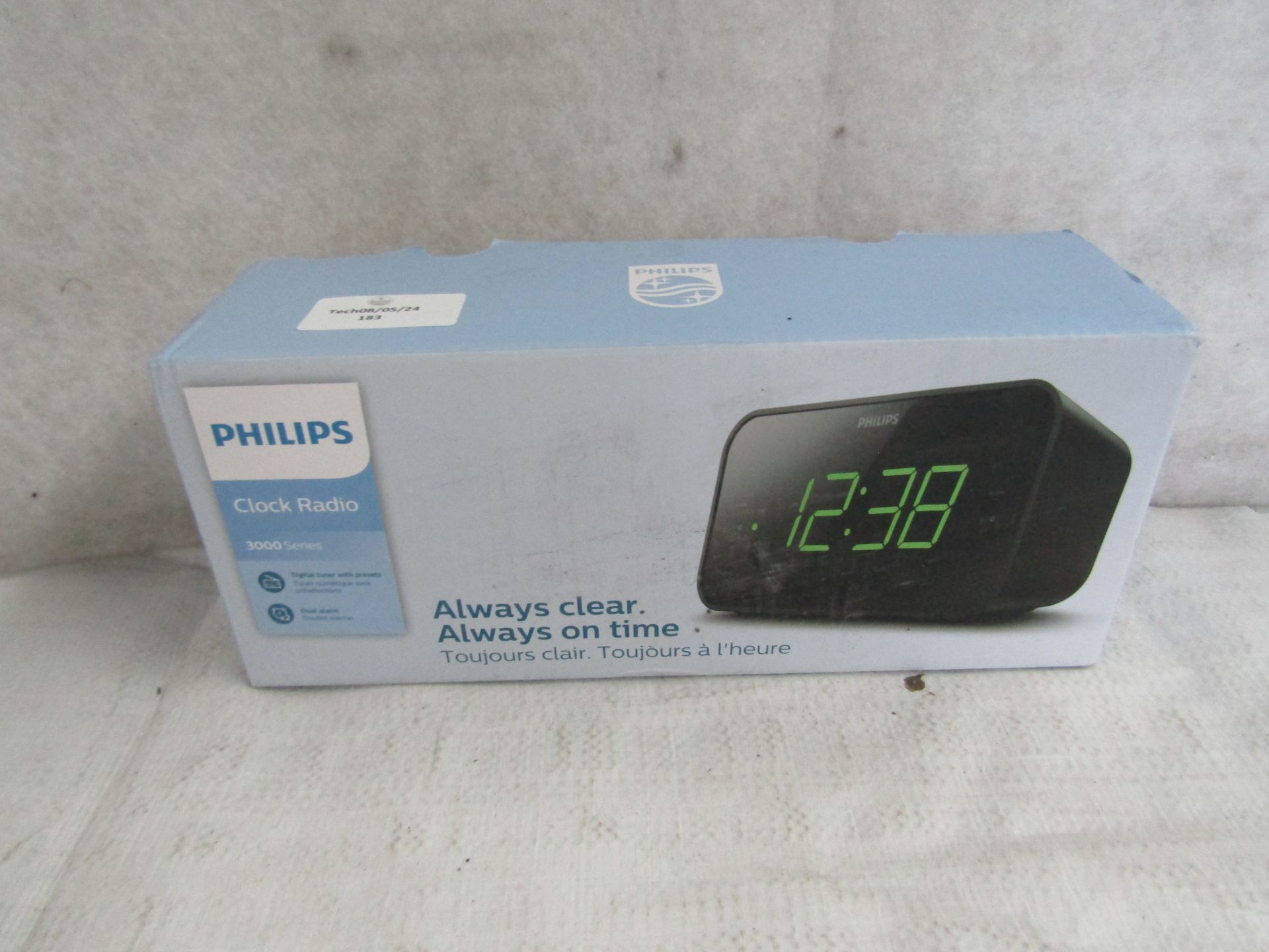 Philips Clock Radio 3000 Series - Unchecked & Boxed.