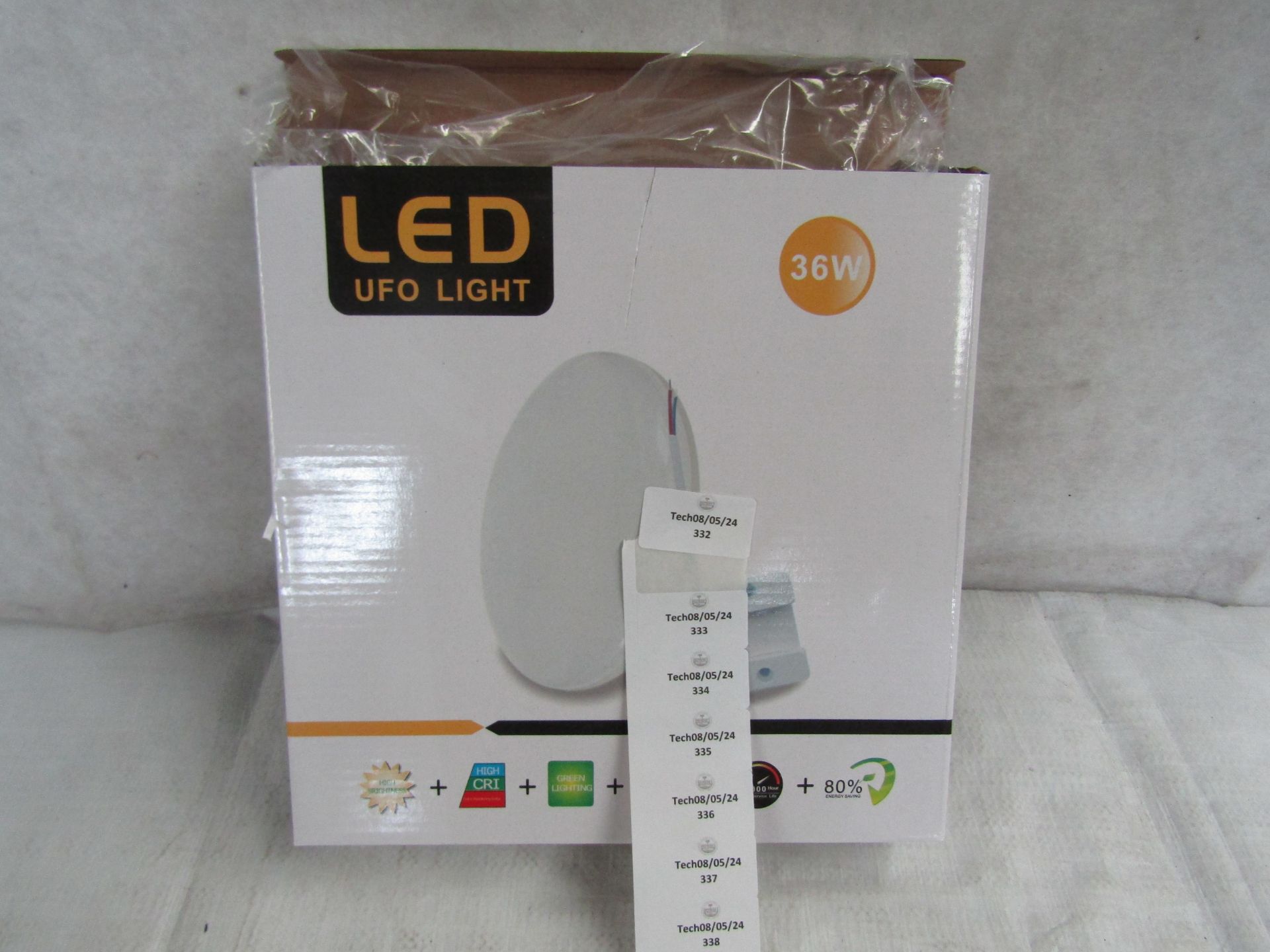 Kimjo Led UFO Ceiling Light, 36w, Cold White, Round, Unchecked & Boxed. RRP £17.