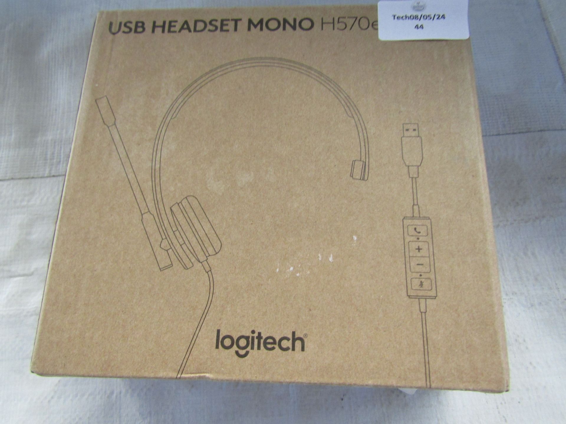 Logitech USB Headset Mono, H570e - Unchecked & Boxed.