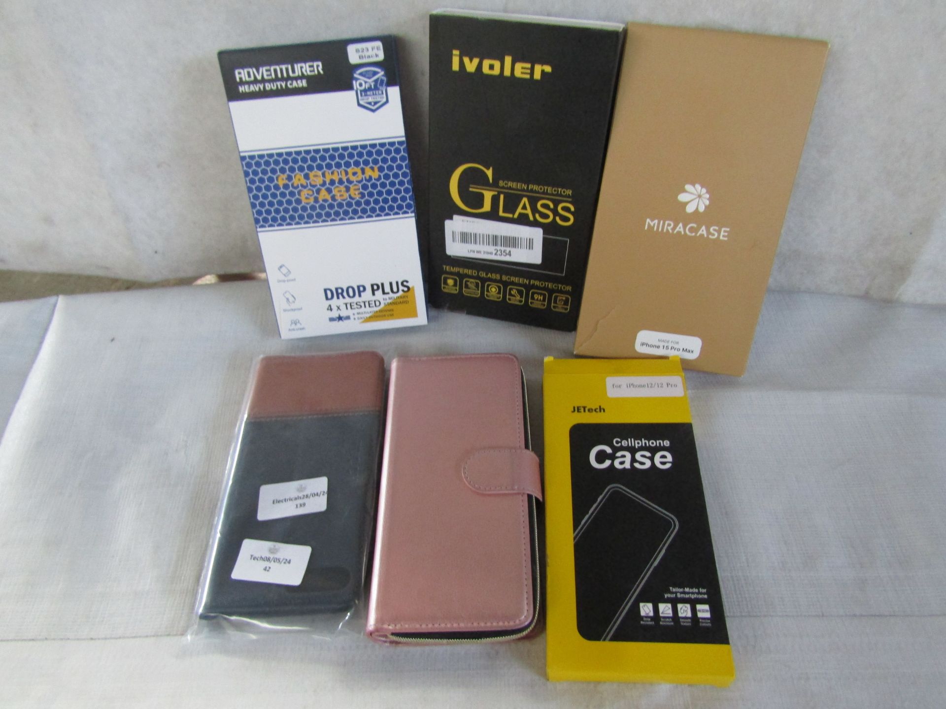 6x Various Assortred Phone Cases - All Unchecked & Packaged.