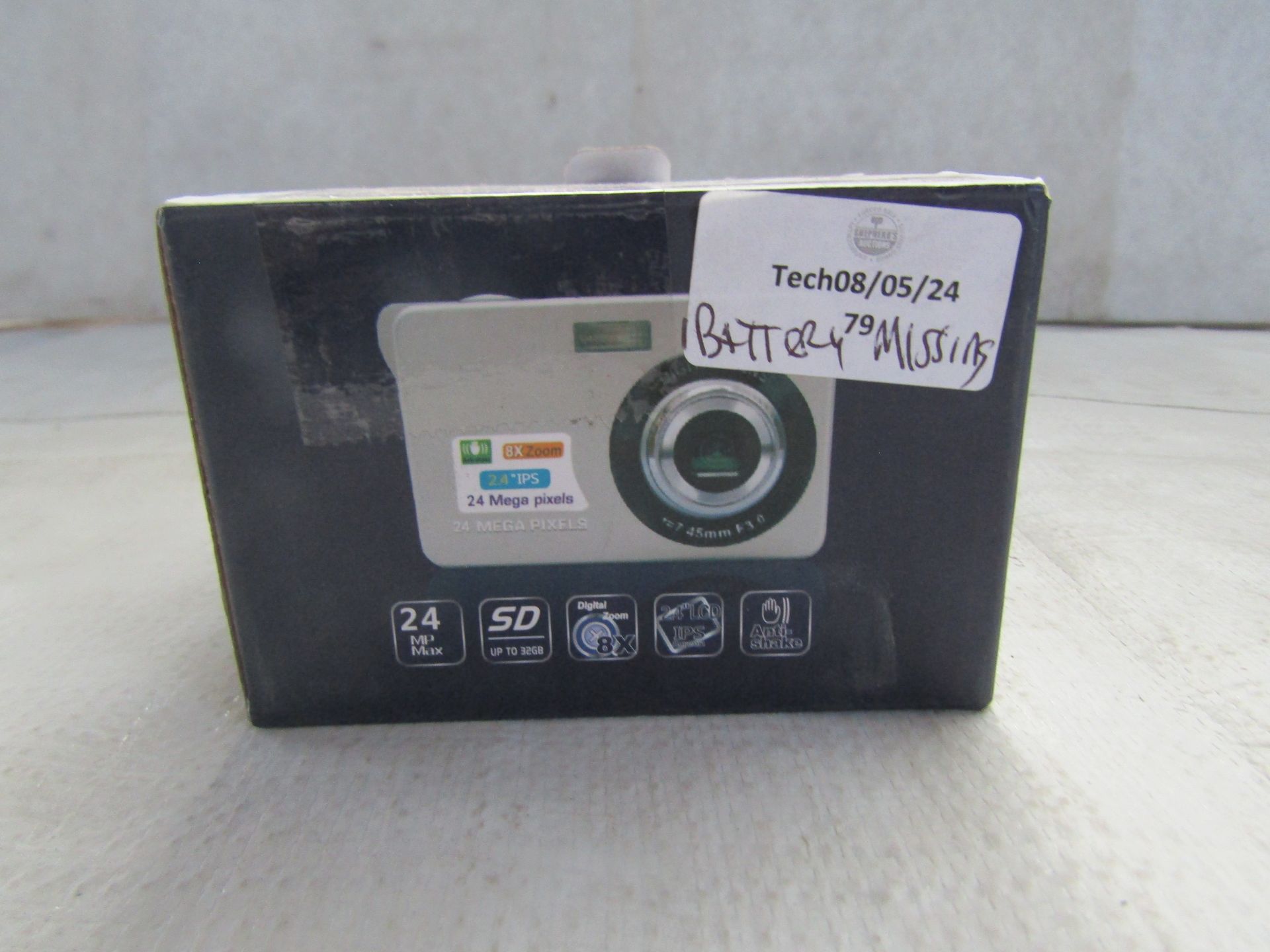 Camking High Definition Digital Camera, 24mp Max, Sd Slot - Battery Missing & Boxed.