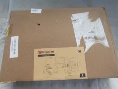 Full Motion Wall Mount, White, Unsure Of Size, Unchecked & Boxed.