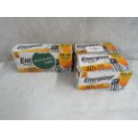 Approx 80x Energizer Batteries, AA & AAA, Unchecked & Boxed.