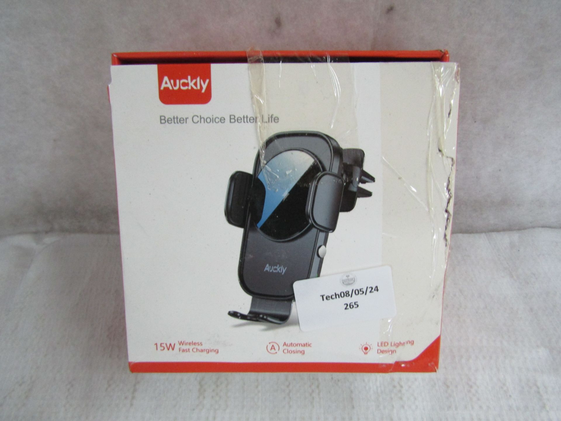 Auckly Car Mount Wireless Charger, Unchecked & Boxed.