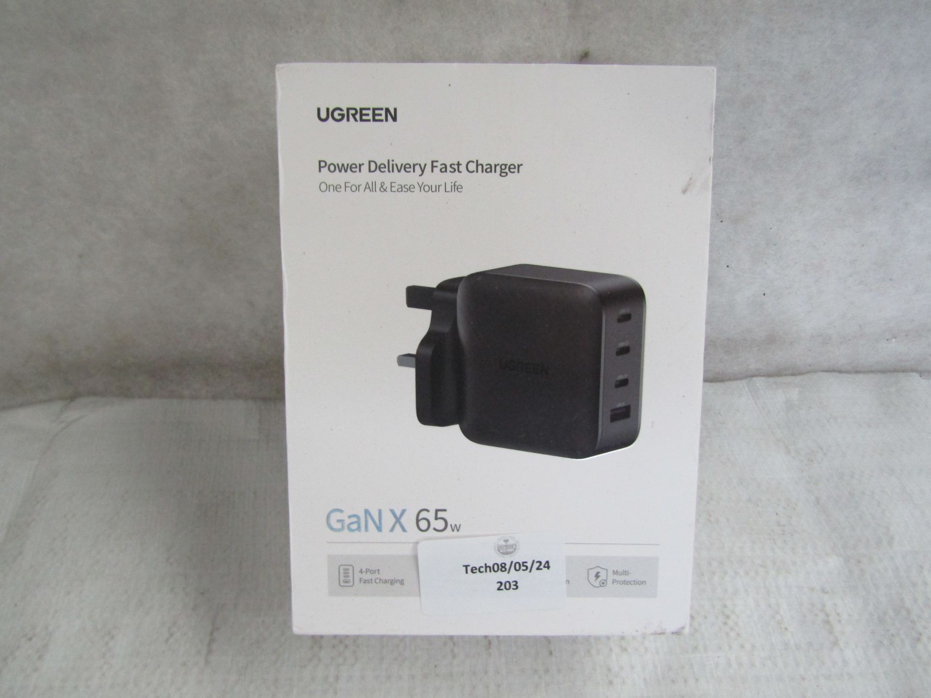 Ugreen Power Delivery Fast Charger, Ganx65, Unchecked & Boxed.