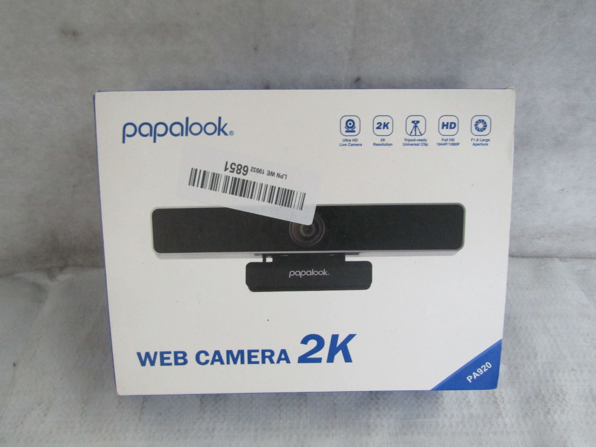 Papalook Web Camera 2K, PA920 - Unchecked & Boxed.
