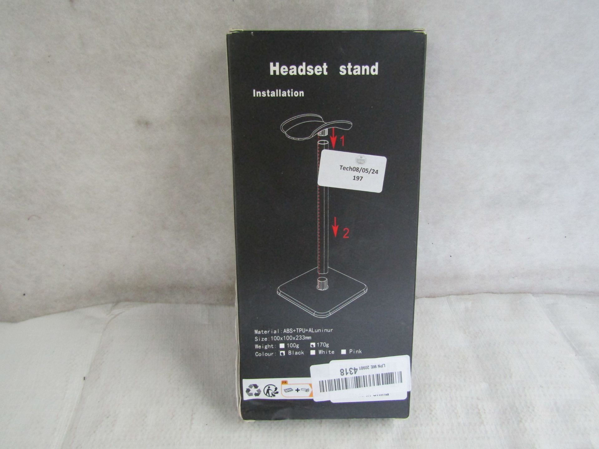 Headset Stand, Unchecked & Boxed.