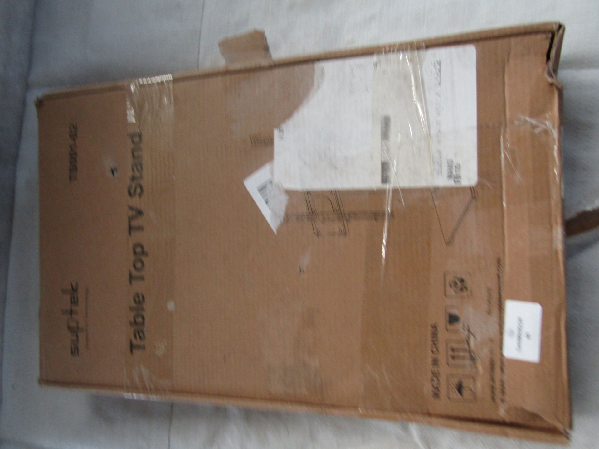 Suptek Table Top TV Stand, Unchecked & Boxed.