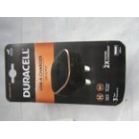 Duracell USB-A Charger, 12w Output, 2x Faster Charging, Unchecked & Packaged.