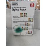Asab - 5-Tier Spice Rack Chrome Plated ( Mounts To Cupboard Door) - Boxed.