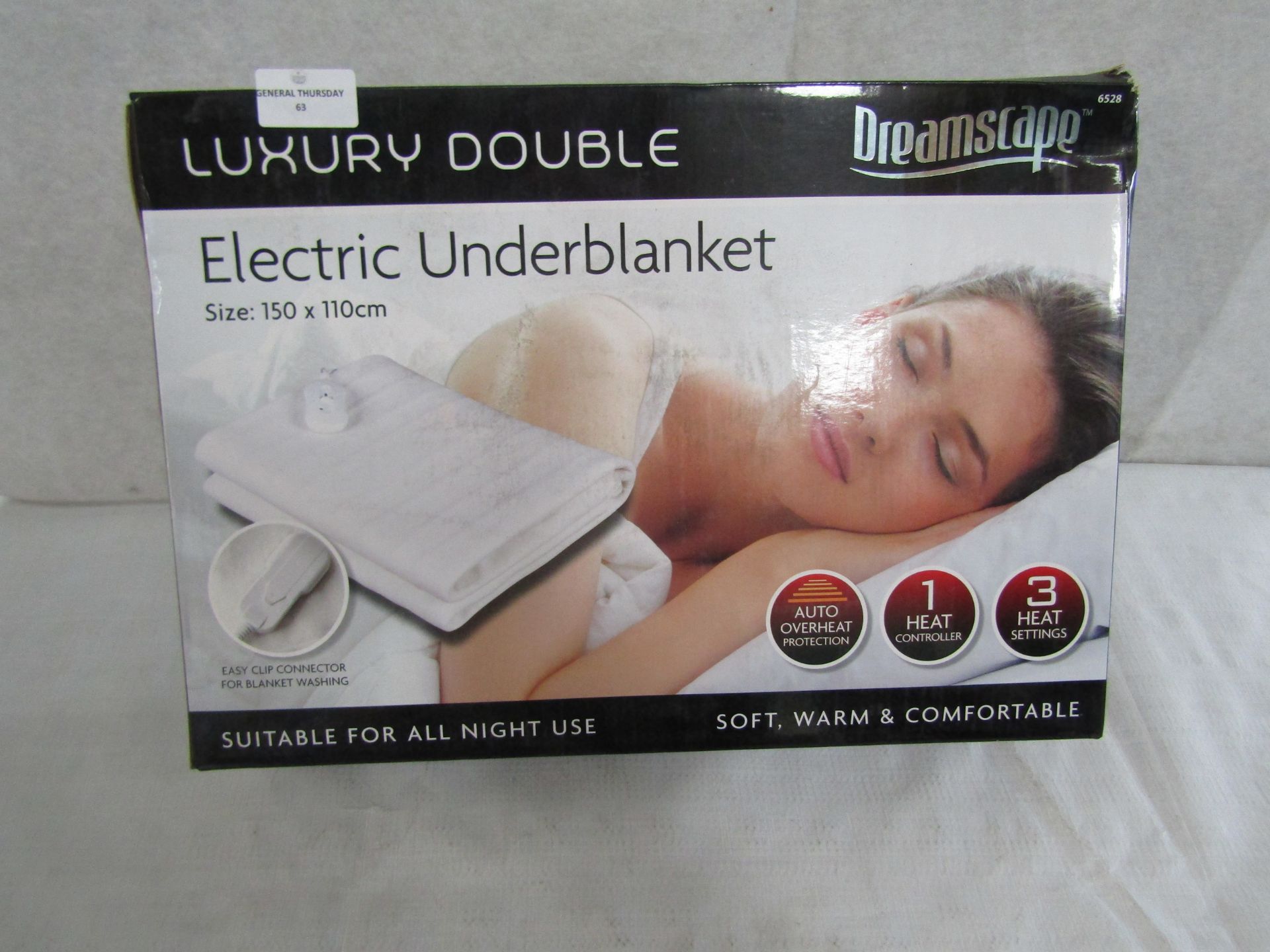 Dreamscape - Luxury Double Electric Under Blanket 150x110cm - Untested & Boxed.