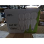 2x Boxes of 6 Ledya A60 E27 13w warm white light bulbs, new