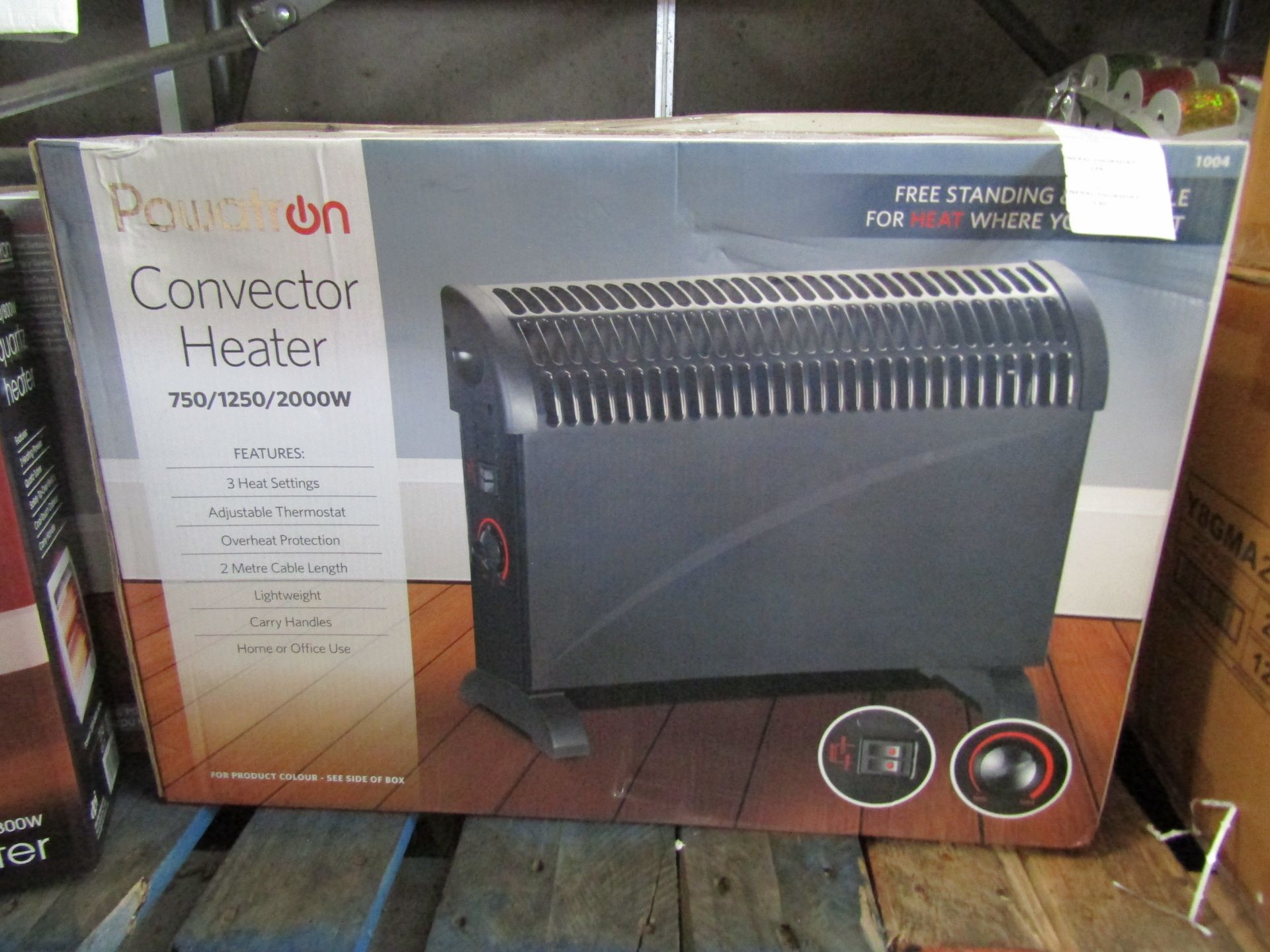 Powatron - Electric Convector Heater 2000w - Untested & Boxed.