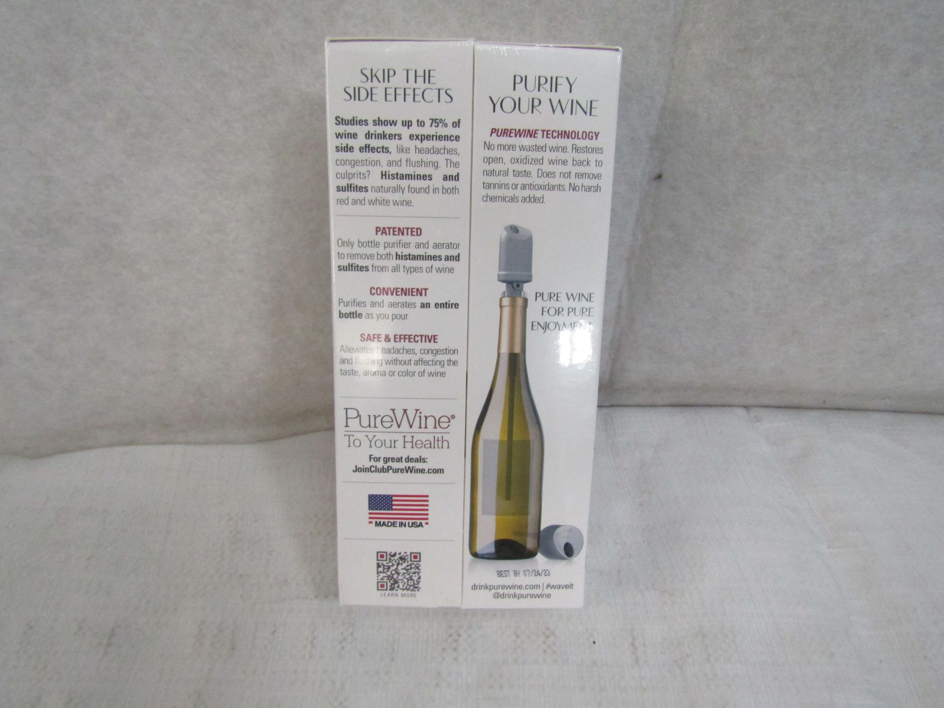 2X TheWave - Wine Purifiier & Aerator - Cures Hangovers. New & Boxed.