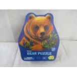 2X Peaceable Kingdom - 257pc Bear Shaped Puzzle - New.