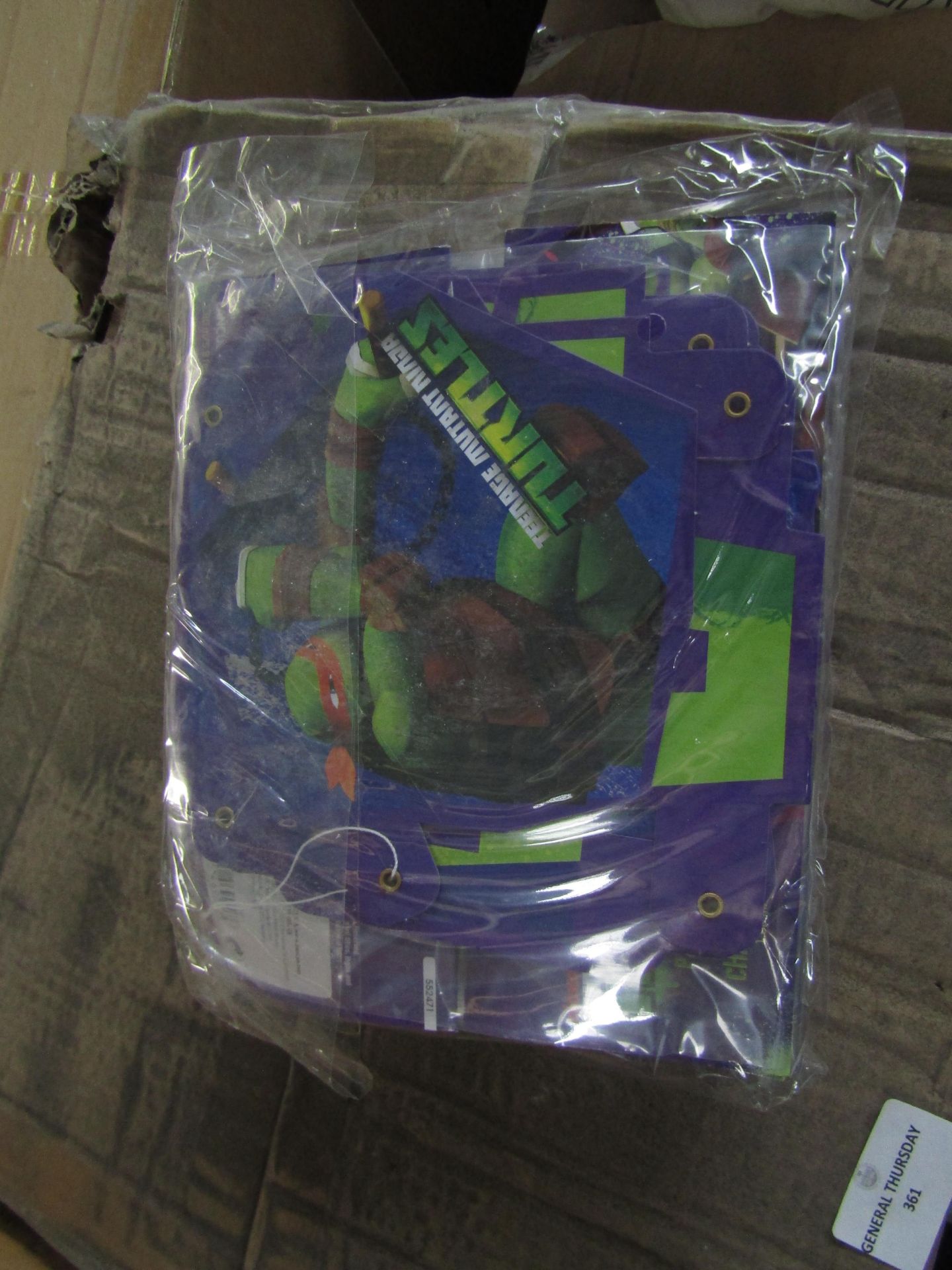 Box of approx 200 Ninja turtles party banners, all unused