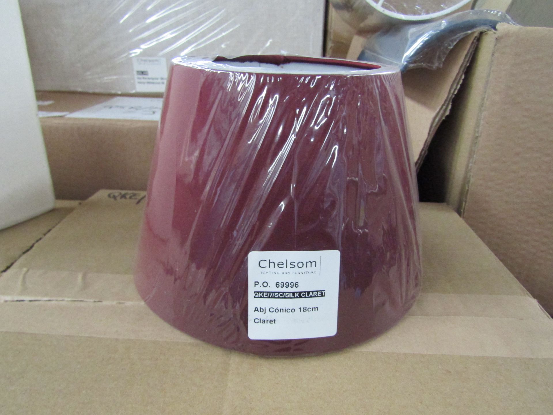 Box Of 13x Chelsom 18cm Claret Shade - Unused & Boxed.