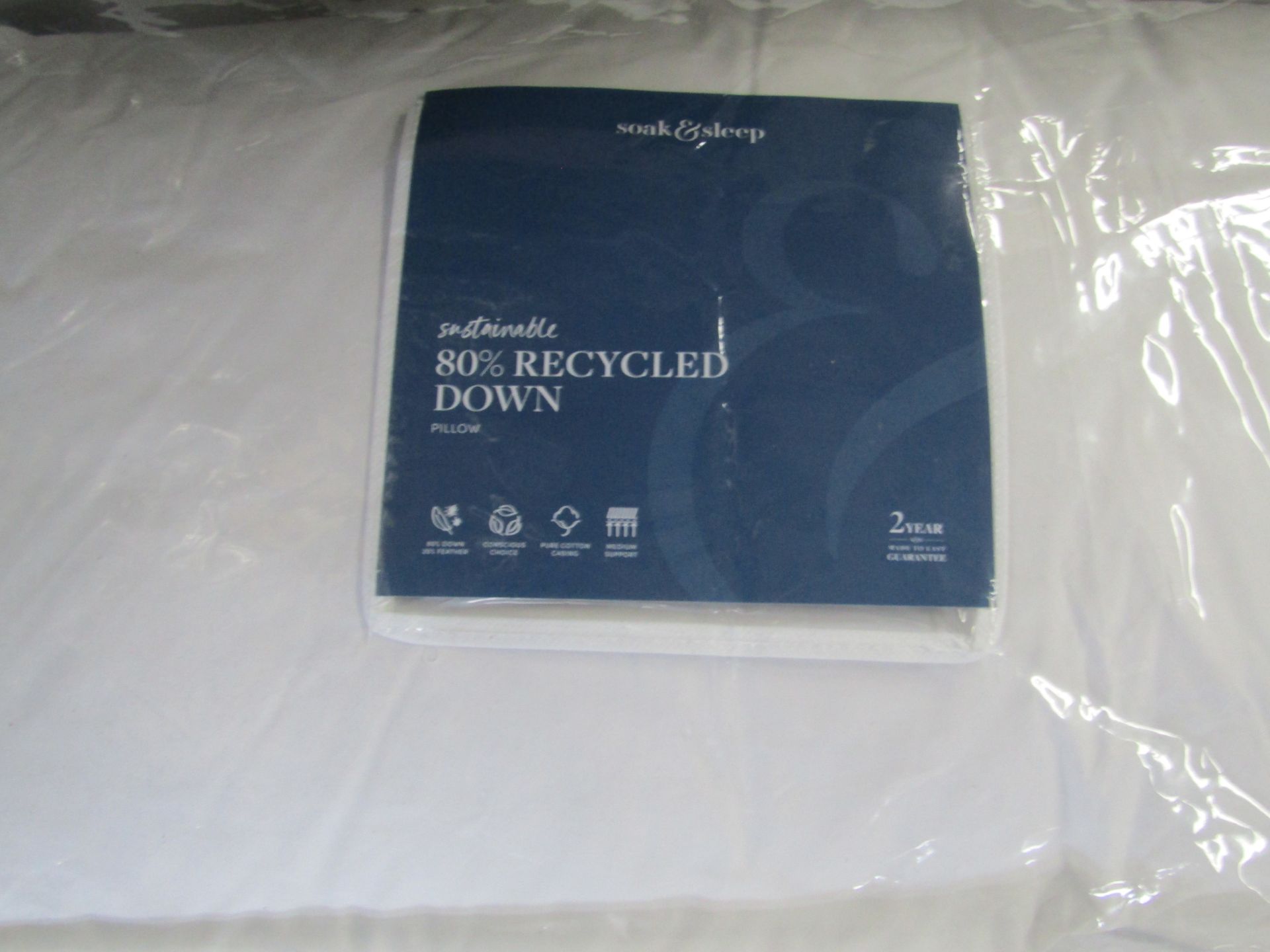 Soak & Sleep 80% Recycled Down Superking Pillow - Medium RRP 38About the Product(s)Reduce your - Image 2 of 2