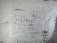 Soak & Sleep Luxury Anti Allergy Hollowfibre Cot Bed Set RRP 50About the Product(s)Condition of