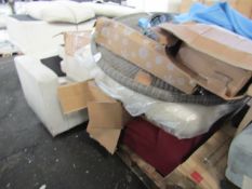 Pallet of John Lewis Furniture parts. All unchecked - vendor says the sofa part is expensive