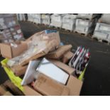 Pallet of unmanifested customer returns, can contain unwanted, refused delivery, missing parts and