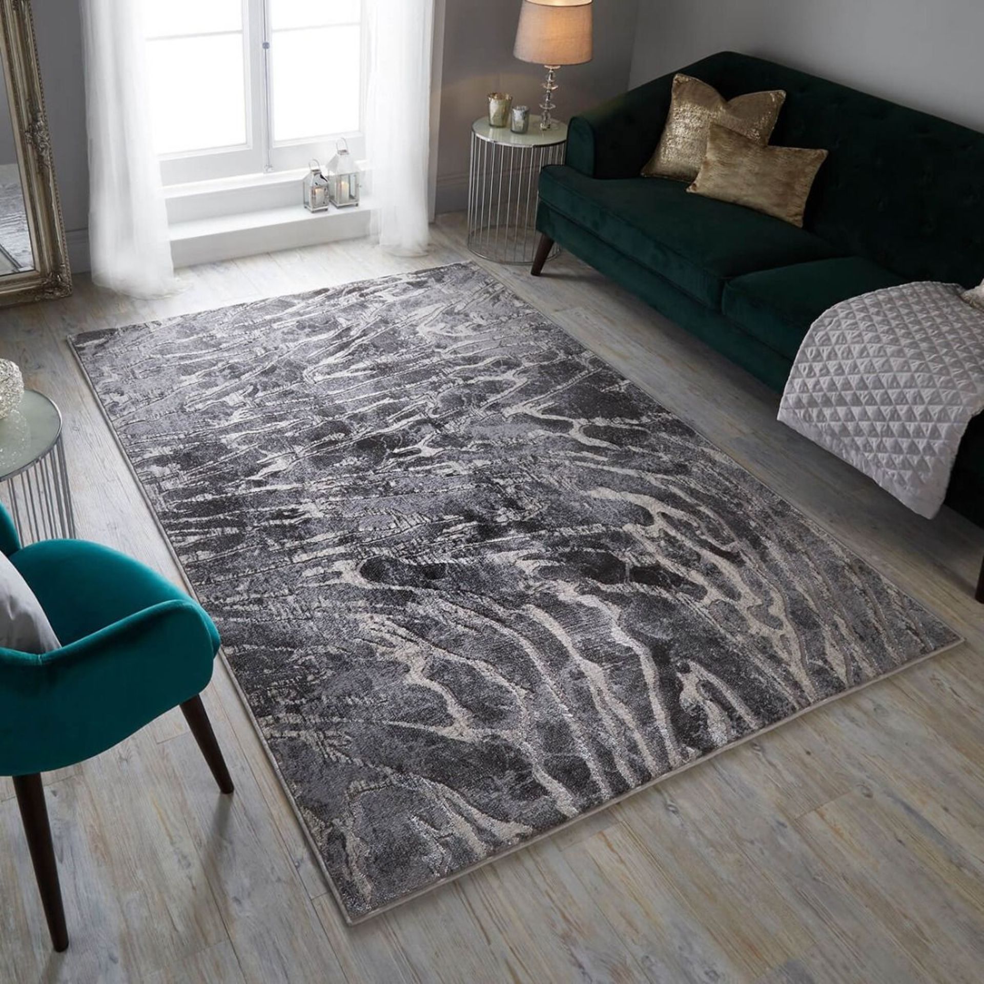 Eris Lyra Rug In Silver 200X290Cm RRP 190 About the Product(s) Range: ERISDesign: LYRAColour: - Image 2 of 2