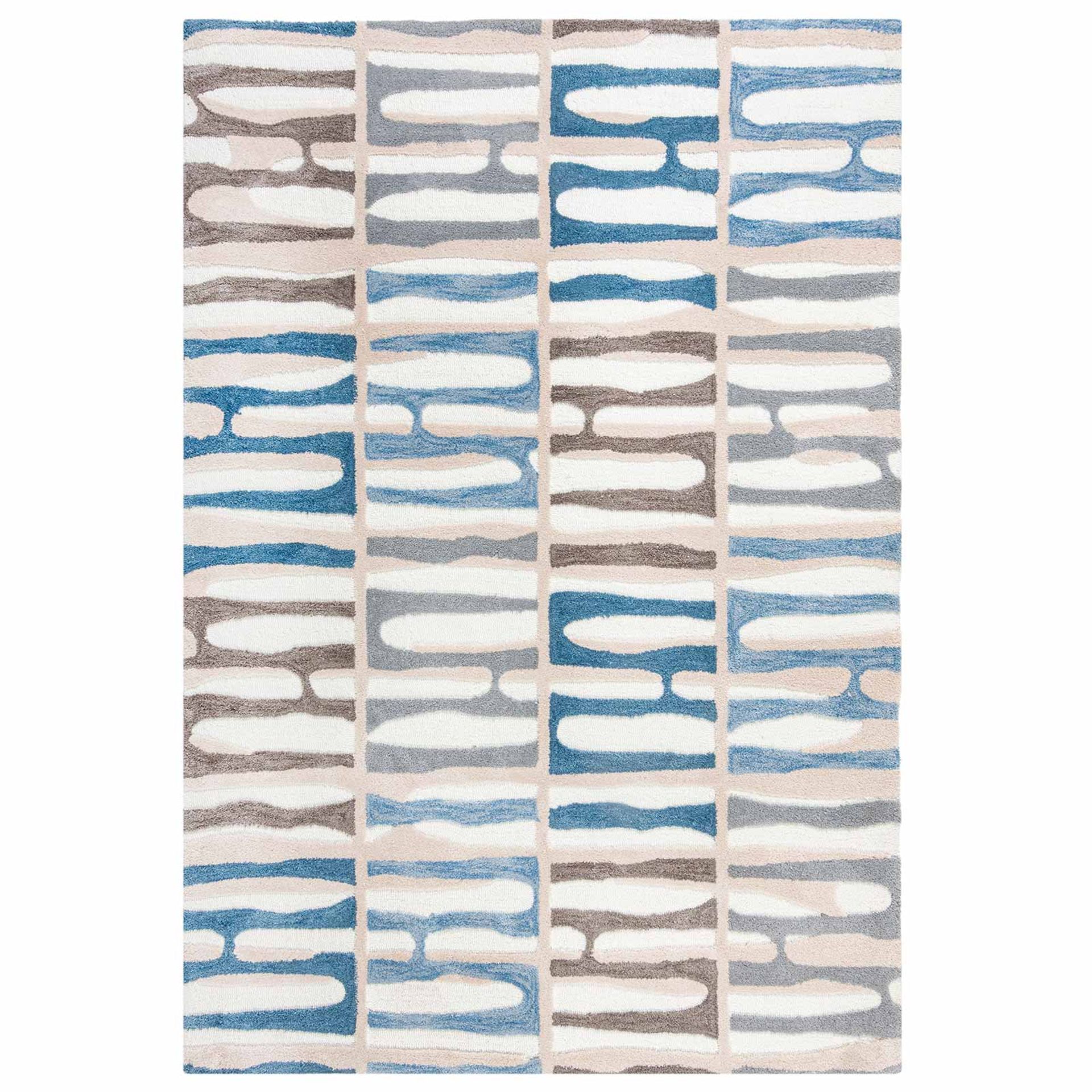 Zest Abstract Stripe Rug In Blue 160X230Cm RRP 215 About the Product(s) Range: ZESTDesign: