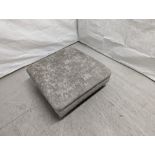 Rihanna Plain Top Footstool Hardwick Grey All Over Mahogany Effect Studs Foam RRP 300About the