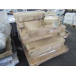 Pallet of John Lewis furniture items. Unchecked by us