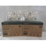 10X AMPTON - A60 E27 806 Lumen LED Filament Light Bulbs - Pack of 6 - New & Boxed.