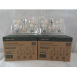 10X AMPTON - A60 E27 806 Lumen LED Filament Light Bulbs - Pack of 6 - New & Boxed.