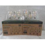 10X AMPTON - A60 E27 806 Lumen LED Filament Light Bulbs - Pack of 6 - New & Boxed.