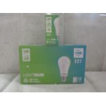 LIGHTNUM - E27 1200 Lumen LED Light Bulbs - Pack of 15 - New & Boxed.