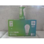 10X LIGHTNUM - E27 1200 Lumen LED Light Bulbs - Pack of 15 - New & Boxed.