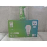 LIGHTNUM - E27 1200 Lumen LED Light Bulbs - Pack of 15 - New & Boxed.