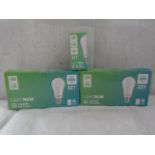 2X LIGHTNUM - E27 1055 Lumen LED Light Bulbs - Pack of 4 - New & Boxed.