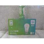 LIGHTNUM - E27 1200 Lumen LED Light Bulbs - Pack of 15 - New & Boxed.