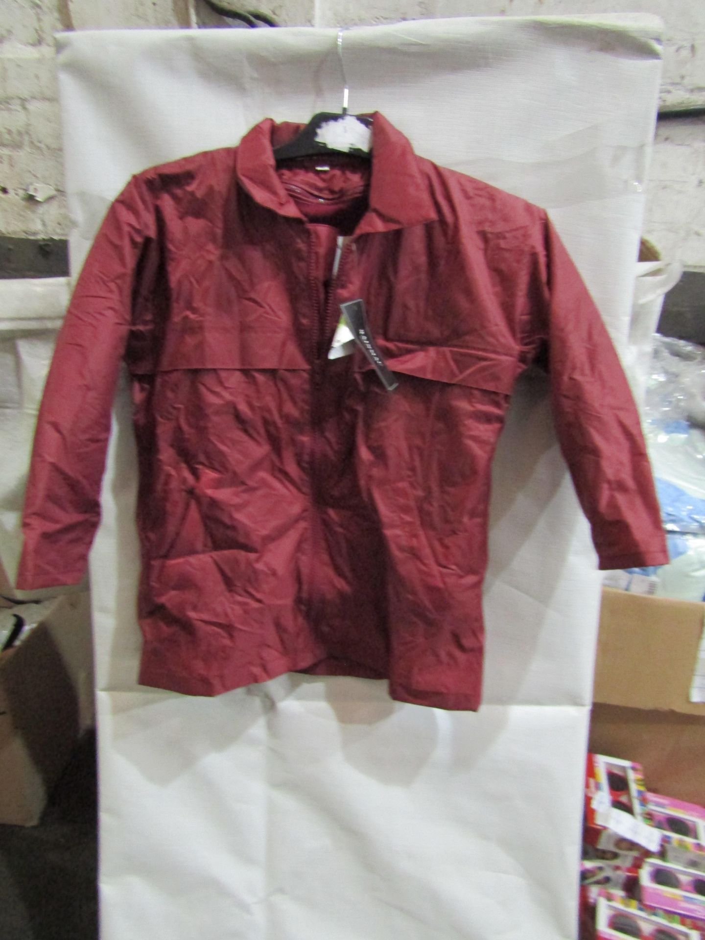 Rainmac Ladies Burgandy Rain Coat With Detachable Lined Fleece, Size: 14 - Unused & Packaged.