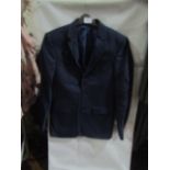 M&S Mens Navy Tailored Fit Performance Suit Jacket, Size: Chest 36" M- Good Condition.