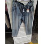 CreationL Ladies Jeans With Gems On The Bottom Of The Legs, Size: 22p - Good Condition.