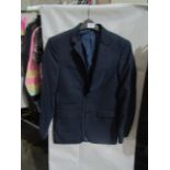 M&S Mens Navy Tailored Fit Performance Suit Jacket, Size: Chest 36" M- Good Condition.