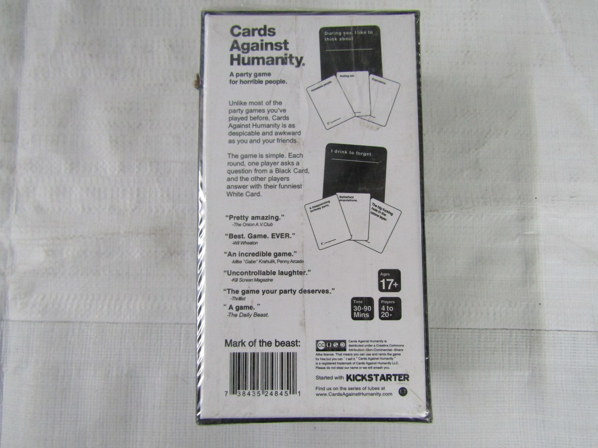 Cards Against Humanity - Party Card Game for Ages 17+ ( 4/20 Players ) - New & Packaged.