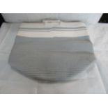 Asab - Large White & Grey Woven Laundry Basket - Good Condition.