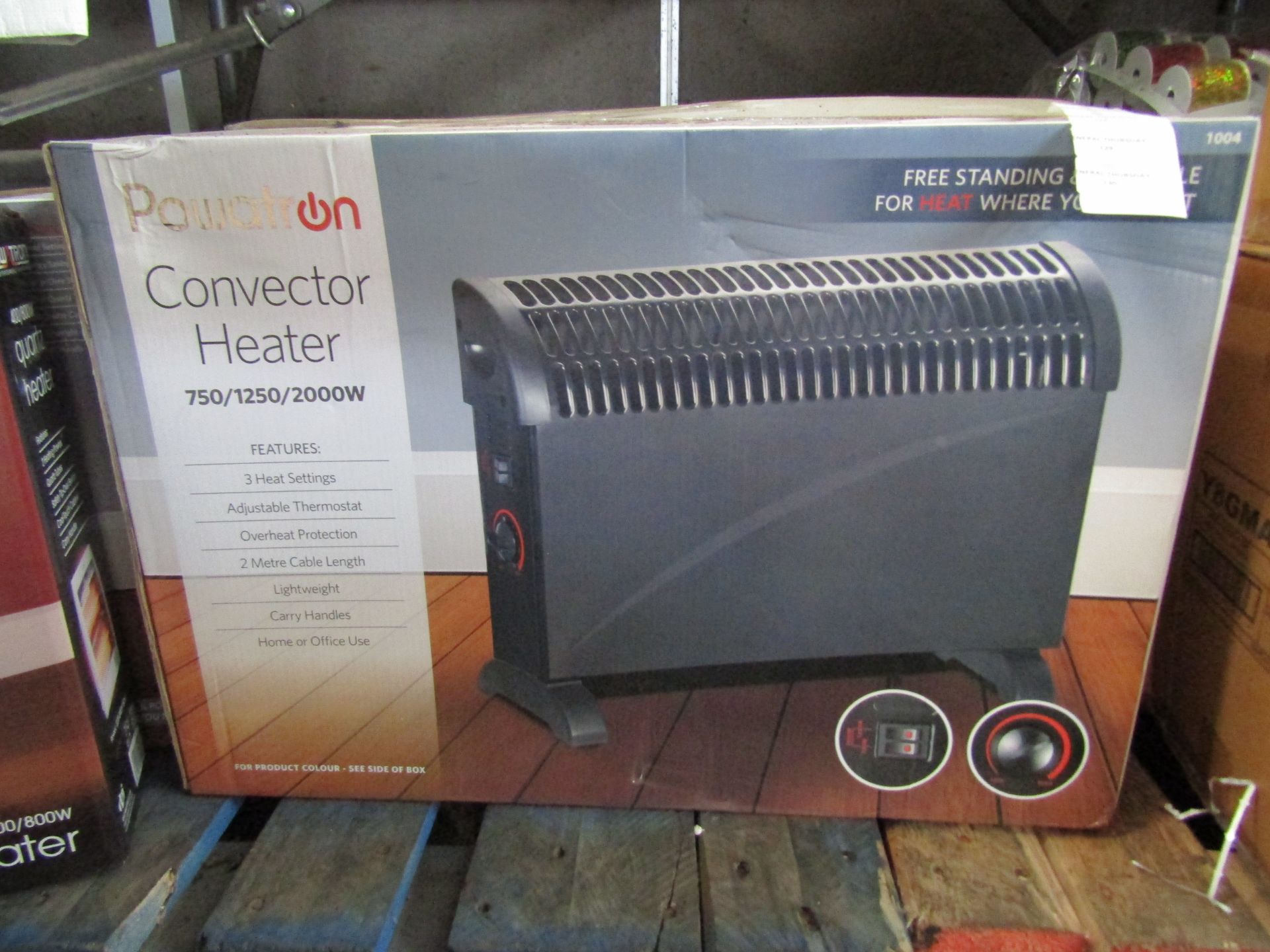 Powatron - Electric Convector Heater 2000w - Untested & Boxed.